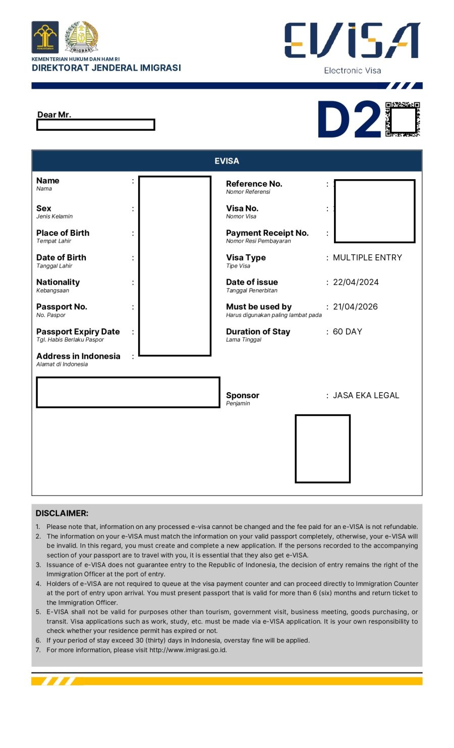 Multiple Entry Business Visa